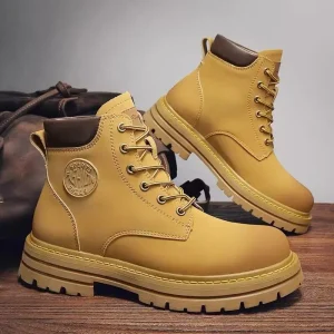 Men’s Autumn Winter Comfort High Top Boots Waterproof Non Slip Breathable Workwear Mountaineering