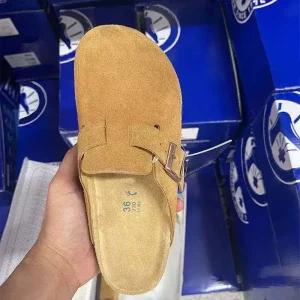 Men’s Birken Closed Breathable Soft-soled Soft Shoes Velvet Slip-on Light Weight Wood Insole