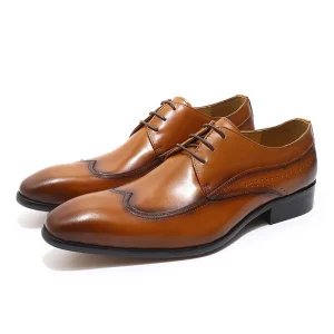 Men’s Black Leather Derby Shoes