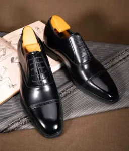 Mens Black Solid Dress Shoes Formal Oxford Business Comfortable Classic Lace-Up