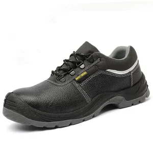 Men’s Black Winter Factory Safety Work Shoes Steel Toe Leather Upper Protective Industrial Footwear