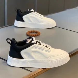 Mens Breathable Casual Soft Sole Board Sneakers Men’s Trend Versatile Sports Small White Basketball Shoes