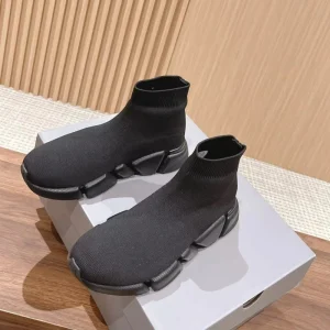 Men’s Breathable Comfortable Speed Chunky Sneakers High Quality Fabric Designer Women Vogue High-top Casual Sports Running Shoes