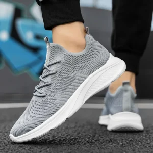 Men’s Breathable Knit Running Shoes Lightweight Casual Athletic Sneakers for Gym and Daily Wear