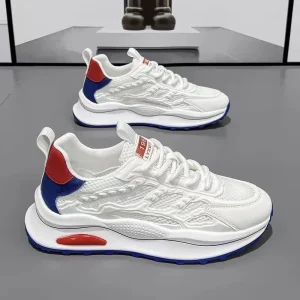 Men’s Breathable Mesh Casual Running Shoes Lace Up Sneakers Fashion Trend All Seasons Outdoor Sports New Men Shoe