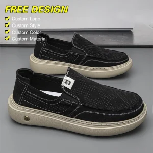Men’s Breathable Mesh Cushioning One Foot Slip-On Walking Shoes for Spring Summer Autumn Winter Casual Style