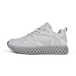 Men’s Breathable Mesh Flying Woven Sneakers Black Running Shoes with TPU Insole Recyclable Custom Logo