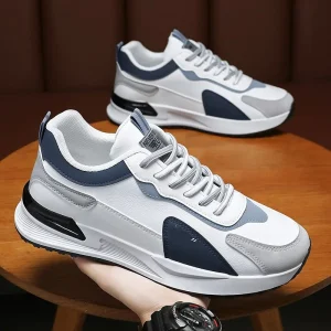 Men’s Breathable Mesh Shoes Thick Sole Sports Fashion Casual Running Shoes