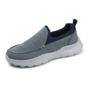 Men’s Breathable Mesh Upper Slip On Casual Shoes with Mood Outsole Lightweight Comfortable Slip Resistant Walking Shoes