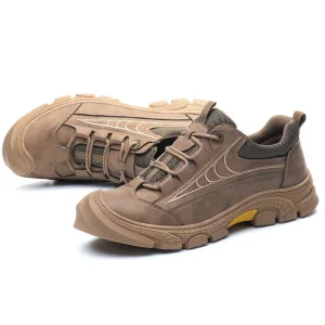 Men’s Breathable Safety Shoes Steel Toe Anti-Smashing and Anti-Piercing Safety Shoes Work Shoes