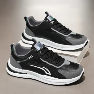 Men’s Breathable Sports Shoes Trendy Versatile Thick Soled Anti-Slip Casual Board Shoes Dad Shoes