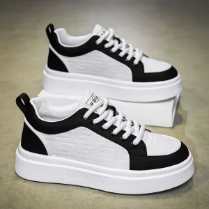 Men’s Breathable Spring Casual White Shoes Versatile Men’s Sports Board Shoes