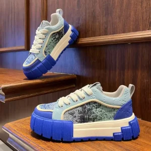 Mens Breathable Walking Shoes Running Slip resistant and Wear resistant Sneaker Thick Soles Skateboarding Style Casual Shoes
