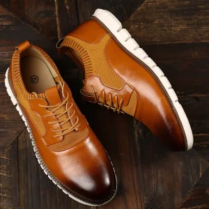 Men’s British Casual Shoes in Stock, Ready for Immediate Shipment. PU Shoes with EVA Insoles, Derby Shoes