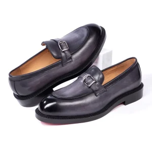 Men’s British Genuine Leather Formal Shoes Luxury Handmade Slip On Business Shoes