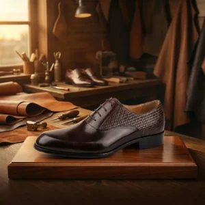 Men’s British Style Oxford Shoes Comfort Lace-Up Business Shoes Autumn Summer Spring