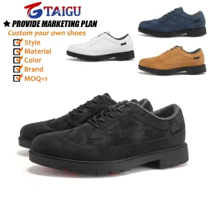 Men’s Brogue Golf Shoes Waterproof Golf Trainers Non Slip Comfort Casual Dress Golf Sneakers