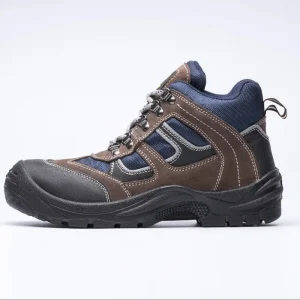 Men’s Brown Leather Non Slip Safety Shoes Euro Size 36-47 Comfortable Steel Toe for Warehouse & Factory Use Anti Slip Feature