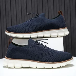 Men’s Business Casual Shoes Large Size Customizable LOGO Comfortable Breathable Mesh Lightweight Durable Fashion Trend