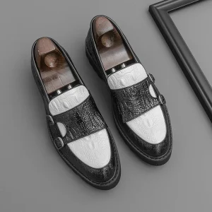 Men’s Business Casual Wedding Shoes Slip-On Loafers Breathable Height Increasing Big Size 39-48 PU Shoes