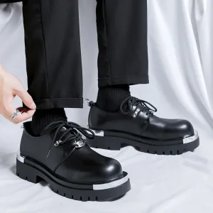 Men’s Business Dress Shoes Comfortable Oxford PU Height Increasing Casual Office Lace-up Formal Winter Suitable