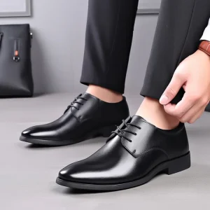 Men’s Business Dress Shoes Large Size PU Leather Shoes Casual Dress Shoes
