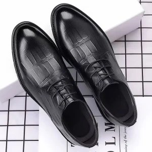 Men’s Business Formal Artificial Leather PU Shoes Big Size Lightweight Trendy Single Low Top Oxford Wedding Groom Casual