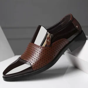Men’s Business Formal Artificial Leather Shoes Lightweight Trendy Single Low Top Oxford Wedding Groom Shoes Office Casual Dress