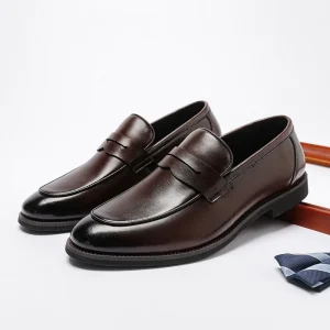 Men’s Business Formal Genuine Leather Shoes Big Size Lightweight Single Oxford Wedding Groom Dress Shoes Casual