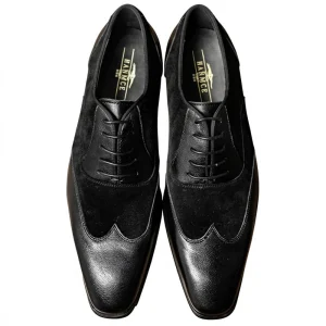 Men’s Business Formal Lace-Up Solid Genuine Leather Shoes Breathable Anti-Slip