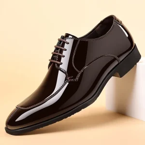 Men’s Business Formal Leather Shoes Lightweight Single Low Top Oxford Wedding Groom Dress Shoes Casual Dress Shoes