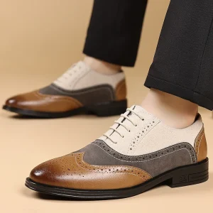 Men’s Business Formal Leather Shoes Lightweight Trendy Single Low Top Oxford Wedding Groom Shoes Dress Shoes Casual Dress Shoes
