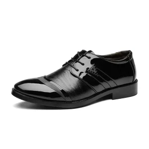 Men’s Business Formal Leather Shoes Lightweight Trendy Single Low-Top Oxford Wedding Groom Shoes Dress Shoes Casual Dress Shoes