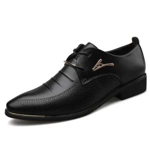 Men’s Business Formal Leather Shoes Lightweight Trendy Single Low-Top Oxford Wedding Groom Shoes Dress Shoes Casual Dress Shoes