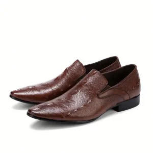 Men’s Business Leather Shoes Handcrafted Wedding Shoes Fashionable Custom Made Formal Dress Shoes