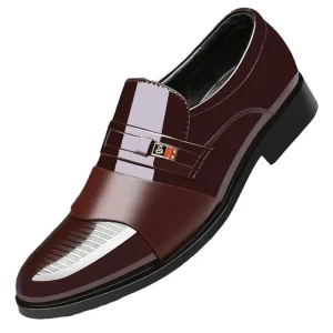 Men’s Business Shoes Fashion Dress Sneakers Office Loafers Oxford PU Leather Dress Shoes for Man