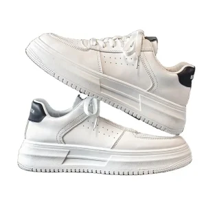 Men’s Casual Breathable White Patent Leather Upper Material Sports Sneakers Custom Logo Court Basketball Style Shoes