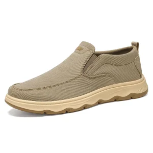 Men’s Casual Canvas Fashion Trend Breathable Spring Summer Slip on Lazy Men’s Shoes New Walking Styles Outdoor Men’s Shoes