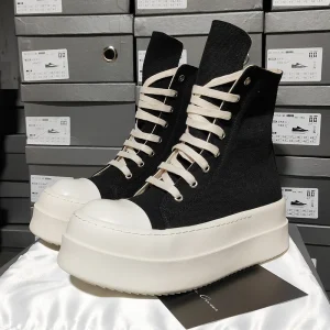 Mens Casual Canvas Shoes High Top Premium Quality Chunky Daily Footwear Stylish Modern for Walking