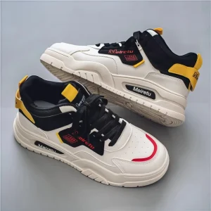 Men’s Casual Comfortable Anti Slip Jogging Shoes Sporty Style Lace Up Outdoor Walking