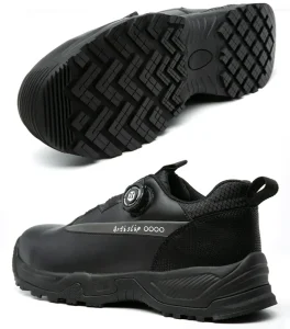 Men’s Casual Comfortable Non-Slip Insulated Safety Shoes Microfiber Leather Waterproof Upper for Spring Autumn Winter Sports