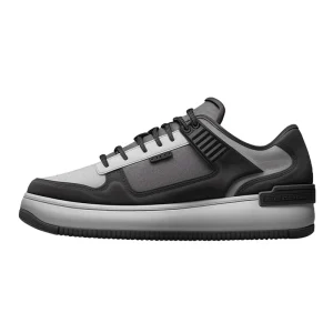 Men’s Casual Custom Genuine Leather Mesh Upper Athletic Lace Up Low Top Sneakers Red White Spring Basketball Shoes