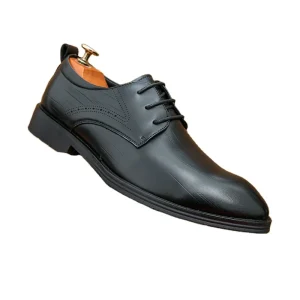 Men’s Casual Dress Shoes Flat Design Pointed Toe Breathable Height Increasing Comfortable Oxford Business Cushioning