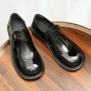 Men’s Casual Dress Shoes Genuine Leather Loafers Monk Shoes for Men Leather Shoes