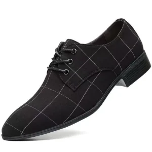 Men’s Casual Dress Shoes Oxfords Spring Autumn English Style Single Strap Canvas Leisure Business
