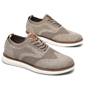 Mens Casual Dress Shoes Slip On Knit Upper Breathable Casual Loafers Shoes For Men