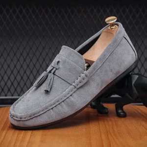 Mens Casual Flat Shoes Breathable and Comfortable Lightweight Anti Slip and Wear resistant Soft Sole Slip on Mens Loafers