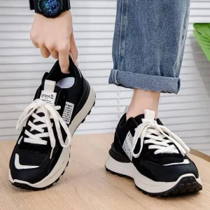 Men’s Casual Footwear Breathable Hollow Mesh Lightweight Soft Sole Running Sports Shoes