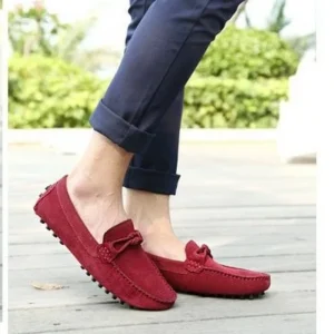 Men’s Casual Leather Loafers Handmade Breathable Plus Size 38-44 EVA Insole Hard Wearing Winter Spring Summer Rubber Outsole