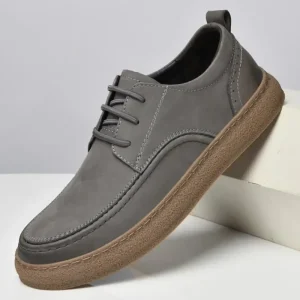Men’s Casual Leather Outdoor Casual Shoes Spring Low Cut Leather Top Layer Workwear Single Shoes